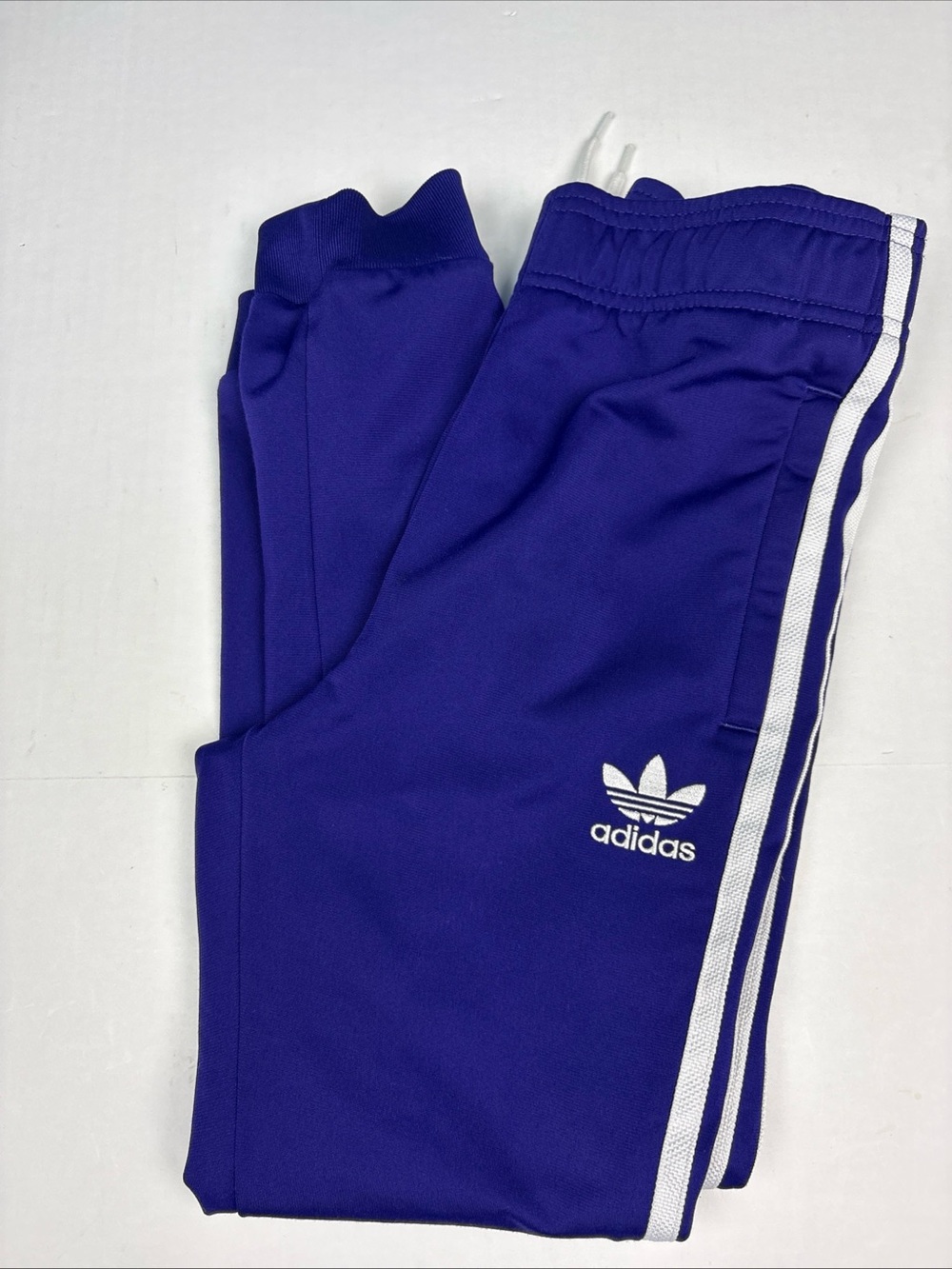 Adidas Kids Youth 9 10 Athletic Track Pants Adicolor Classics Purple Stripes